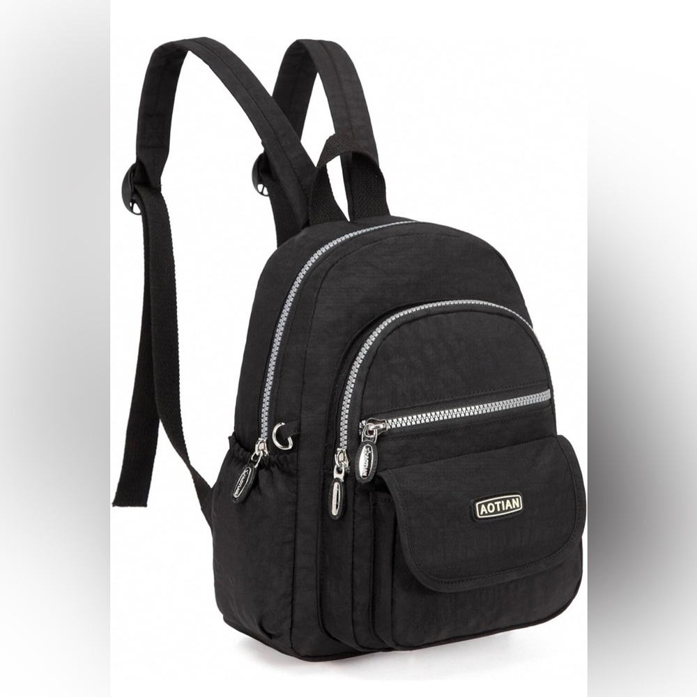 Aotian Backpack With Zipper And Adjustable Straps Black - Very Good Condition